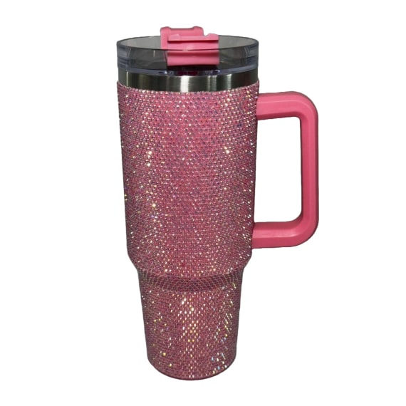 Pink Diamante Bottle 40oz