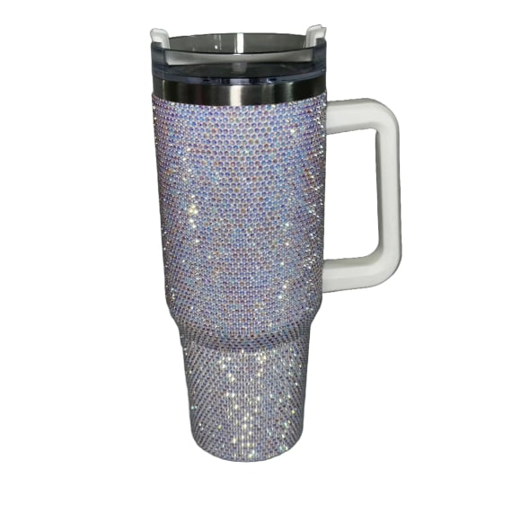 White Diamante Bottle 40oz