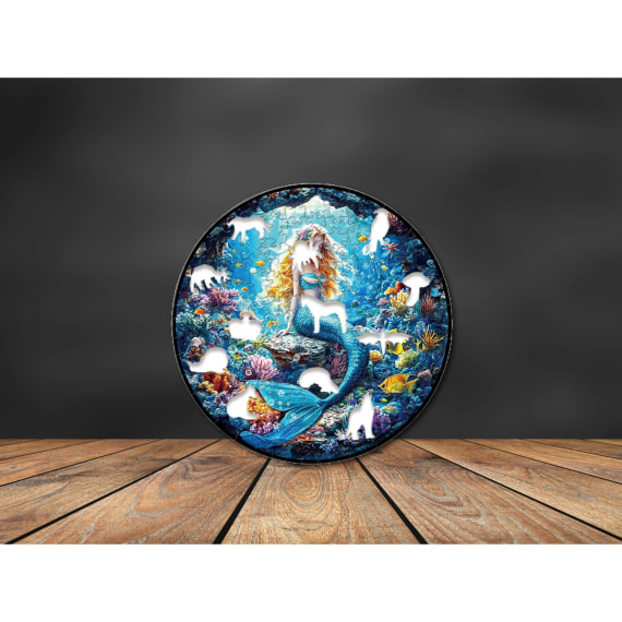 Mermaid Wooden Puzzle - 150pcs Round
