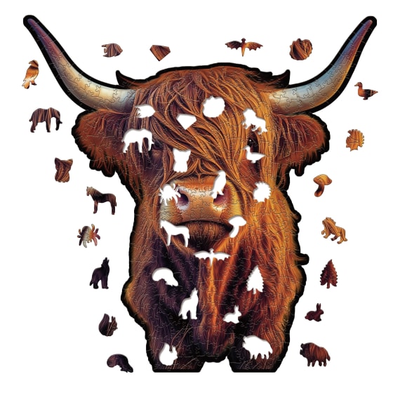 Highland Cow Wooden Puzzle - 300pcs