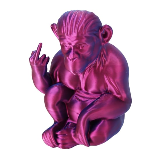 Purple Blue 3D Printed Monkey