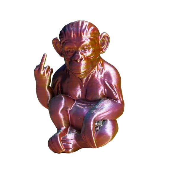 Red Gold 3D Printed Monkey