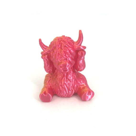 Red Gold 3D Printed Highland Cow B