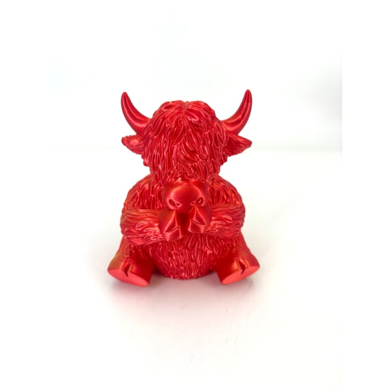 Red Gold 3D Printed Highland Cow C