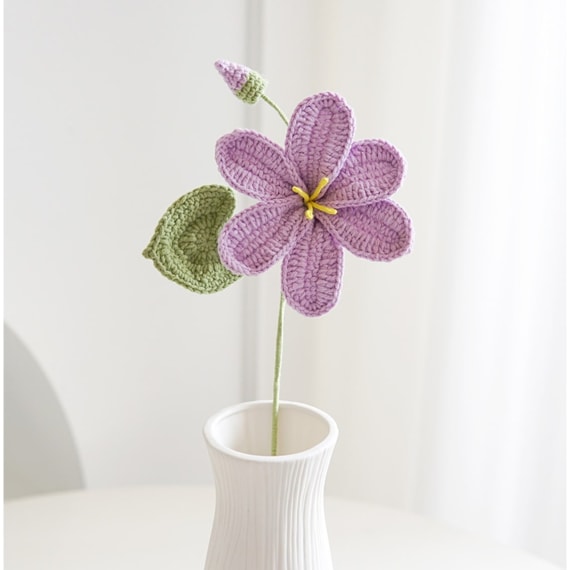 Purple Tung Blossom Crochet Flower