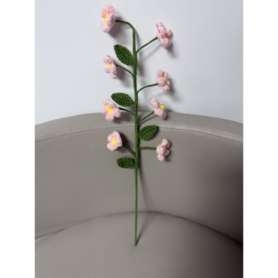 Pink Plum Blossom Crochet Flower