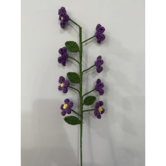 Purple Plum Blossom Crochet Flower