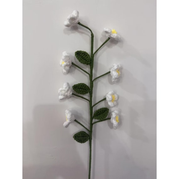 White Plum Blossom Crochet Flower