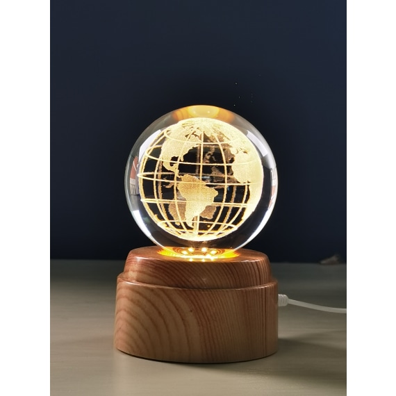 Globe Rotating 3D Crystal Globe Light