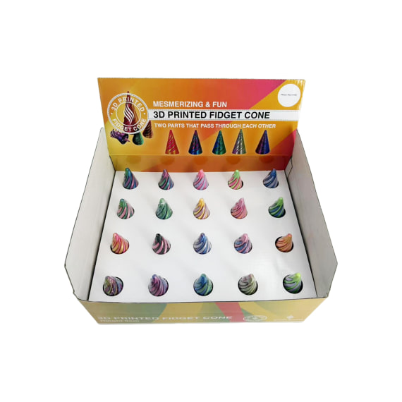 3D Printed Assorted 20pcs Fidget Cone