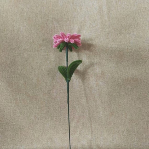 Pink Chrysanthemum Pipe Cleaner Flower