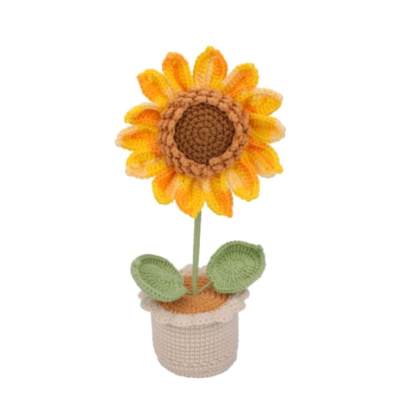 Crochet Sunflower with Pot