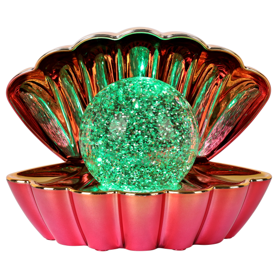 Volcanic Metallic - Colour LED Clam wt Glitter Pea