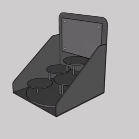 Acrylic Stair Display With Back Board