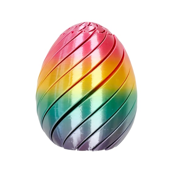 Candy Rainbow 3D Printed Twisty Fidget Egg