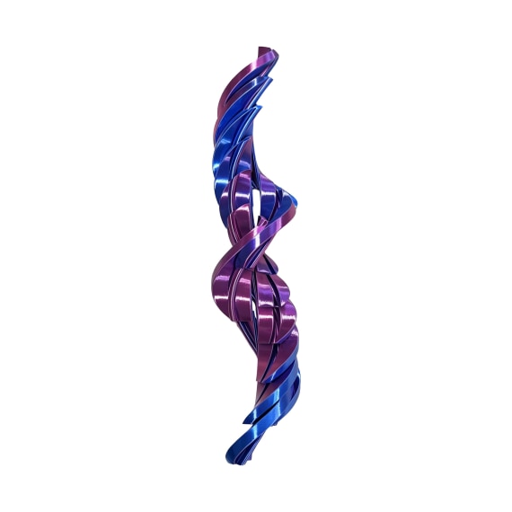 Purple Blue 3D Printed Twisty Fidget Egg