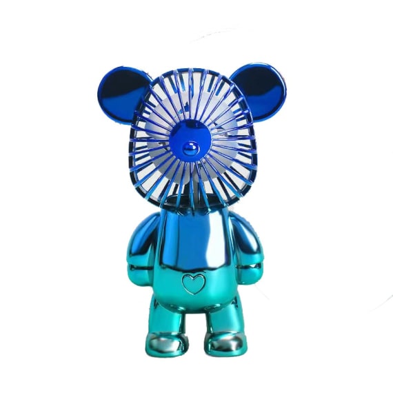 Two-Tone Blue Green Bear Fan