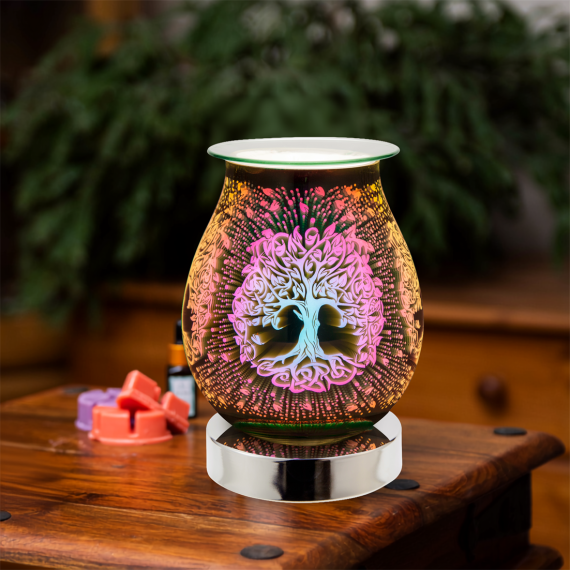 Tree Of Life 3D Lamp Silver Base