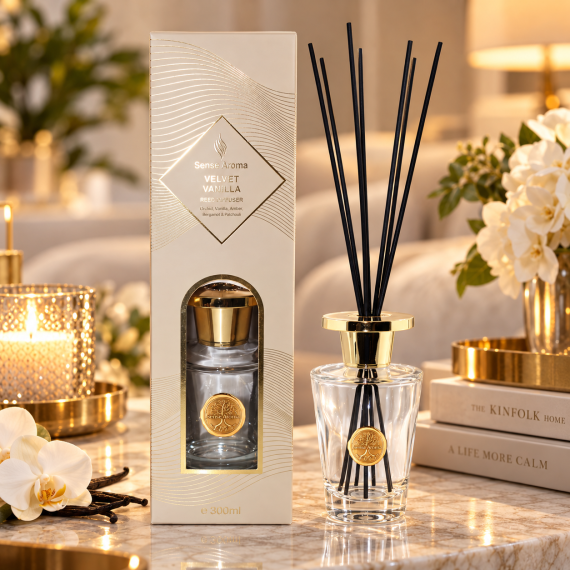 Velvet Vanilla 300 ML Luxury Reed Diffuser