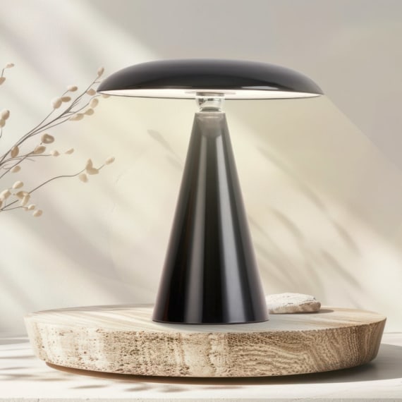 Mushroom Lamp 26cm - Black