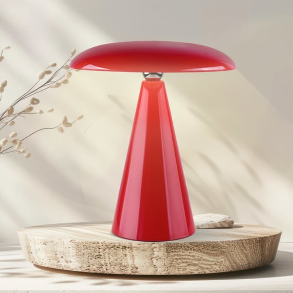Mushroom Lamp 26cm - China Red