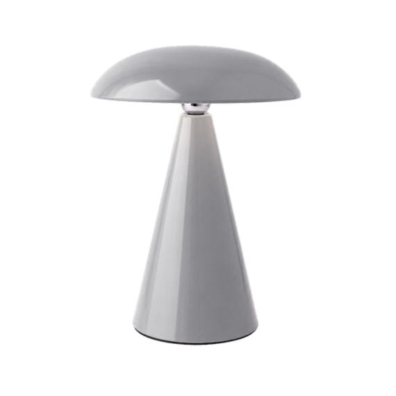 Mushroom Lamp 21cm - Light Grey