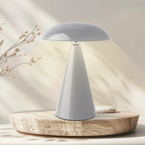 Mushroom Lamp 21cm - Light Grey