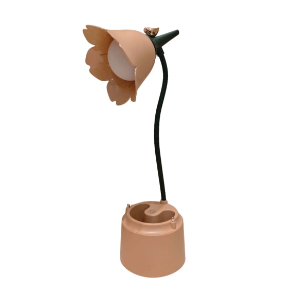 Flower Desk Lamp with Pen Holder - Yellow