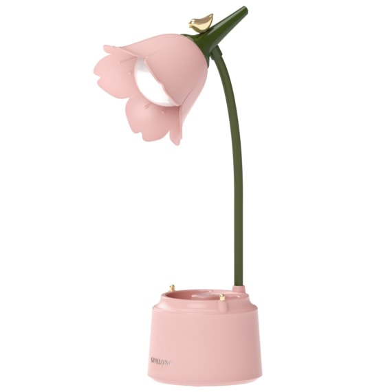 Flower Desk Lamp with Pen Holder - Green