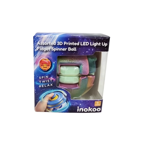 3D Assorted Light Up 24 Fidget Spinner Ball CDU