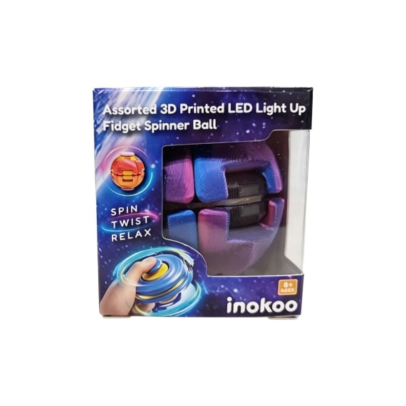 3D Assorted Light Up 24 Fidget Spinner Ball CDU