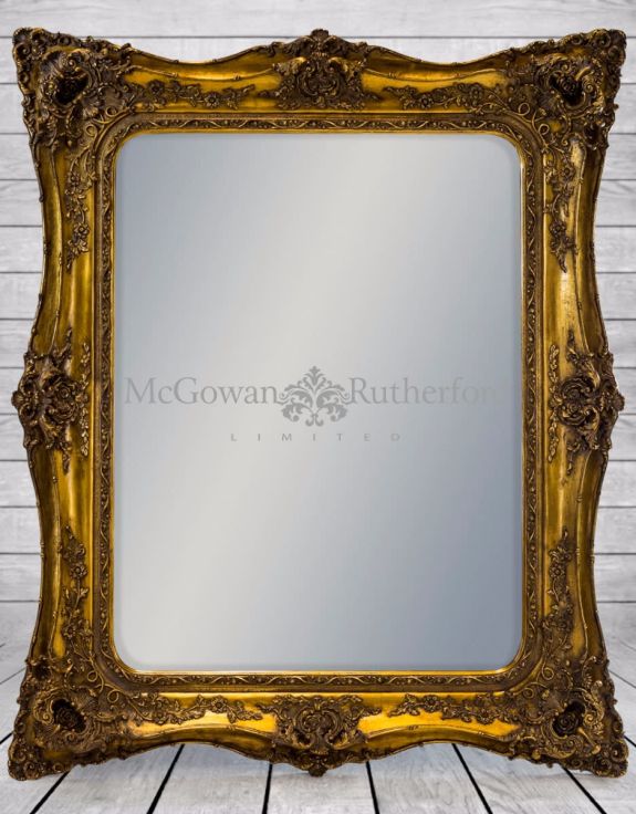 Large Gold Classic French Square Mirror