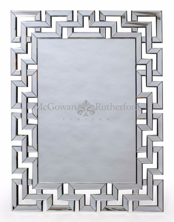 Large Rectangular Grecian Key Venetian Mirror Large Rectangular Grecian Key, Art Decorative Wall Mirrors Large Grecian Venetian Mirror