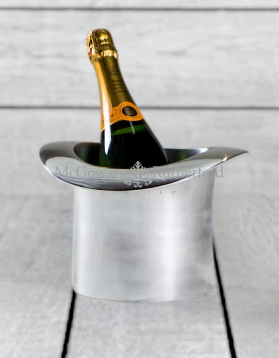 Polished Aluminium Top Hat Ice Bucket