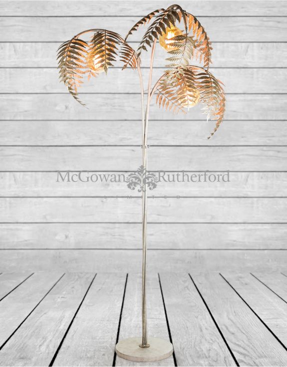 Antique Silver Palm Leaf Floor Lamp Antique Silver Palm Leaf Floor Lamp, Leaf Floor Lamp Uk