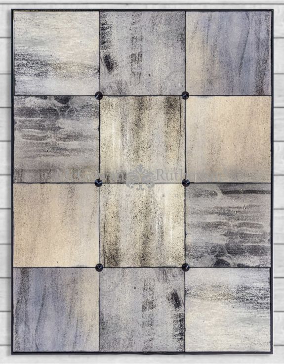 Antiqued Glass Panel Wall Mirror