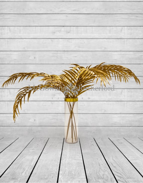 Metallic Gold Large Single Palm Leaf (to be bought in qtys of 6)