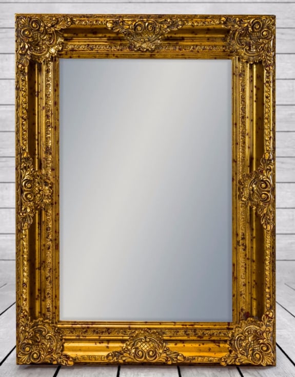 Gold Rectangular Classic Mirror