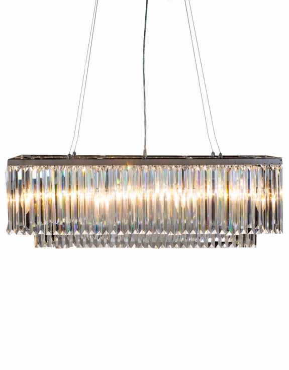 Chrome rectangular chandelier deals