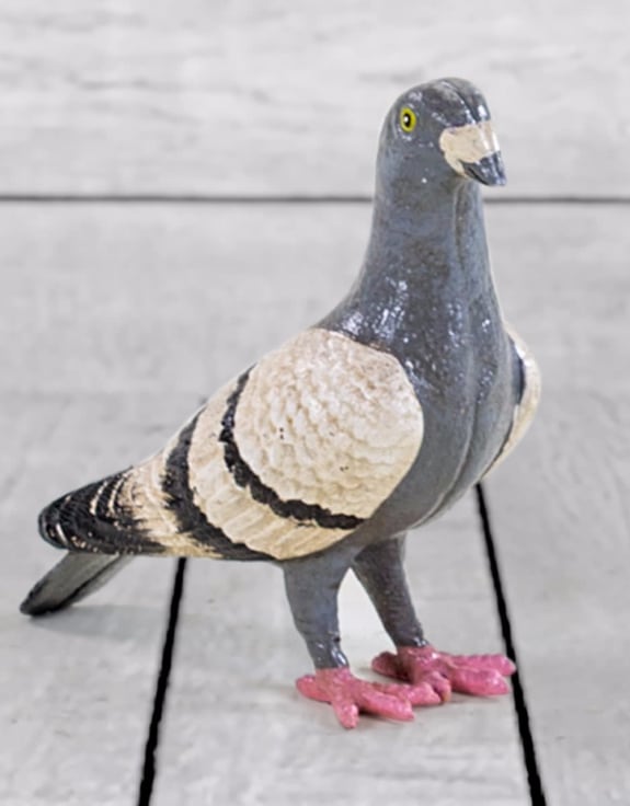 Cast Iron Standing Pigeon Figure