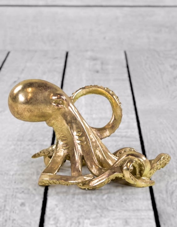 Gold Octopus Wine Bottle Holder