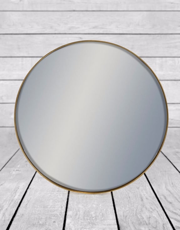 Medium Round Gold Framed Arden Wall Mirror