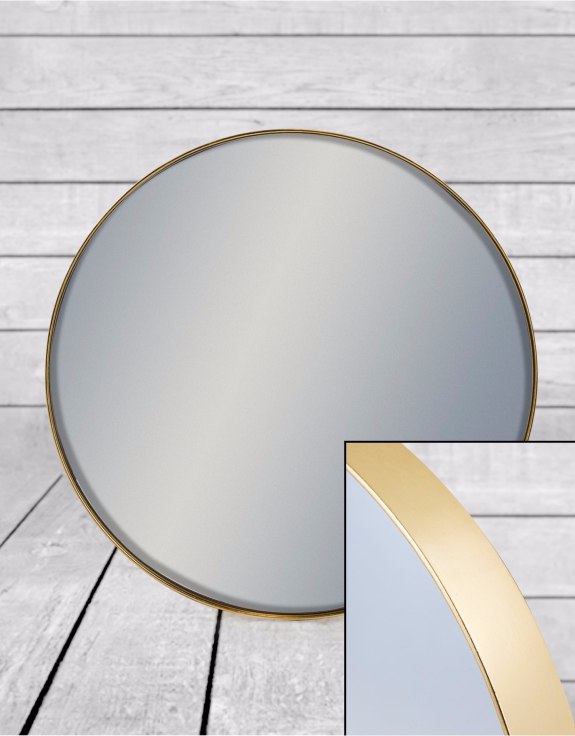 Medium Round Gold Framed Arden Wall Mirror