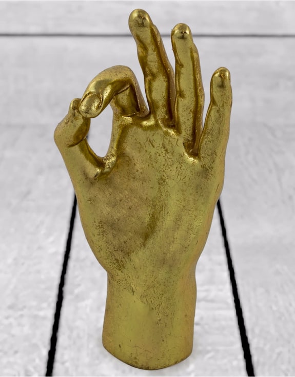 Gold "OK" Hand Figure