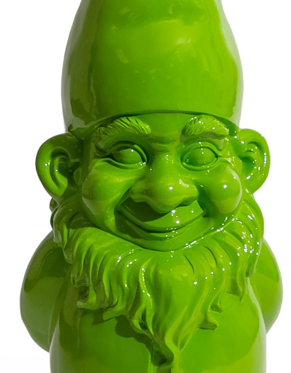 Giant Bright Green Standing Gnome Figure
