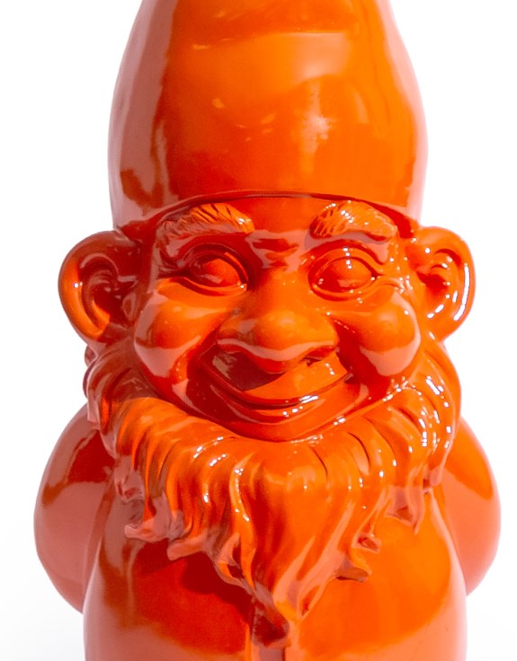 Giant Bright Orange Standing Gnome Figure