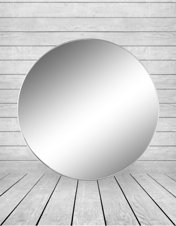 Extra Large Round Silver Framed Arden Wall Mirror