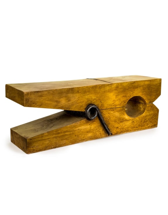 Giant Wooden Effect Clothes Peg Table/Stool