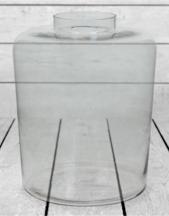 Large Clear Glass Jar Vase