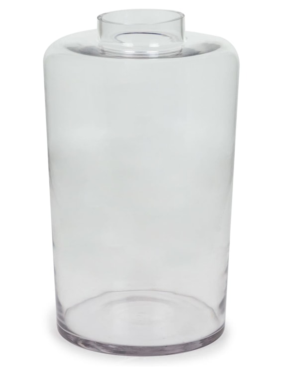 Medium Clear Glass Jar Vase